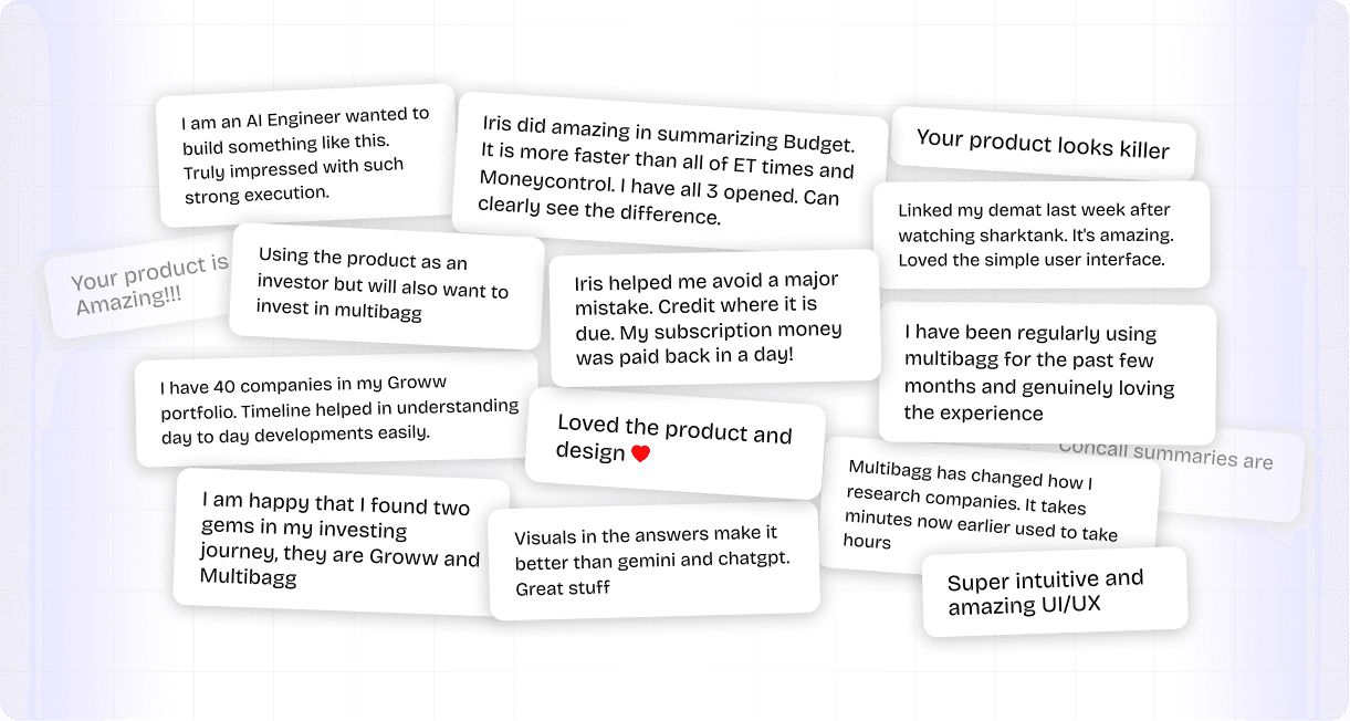 Multibagg AI User Testimonials